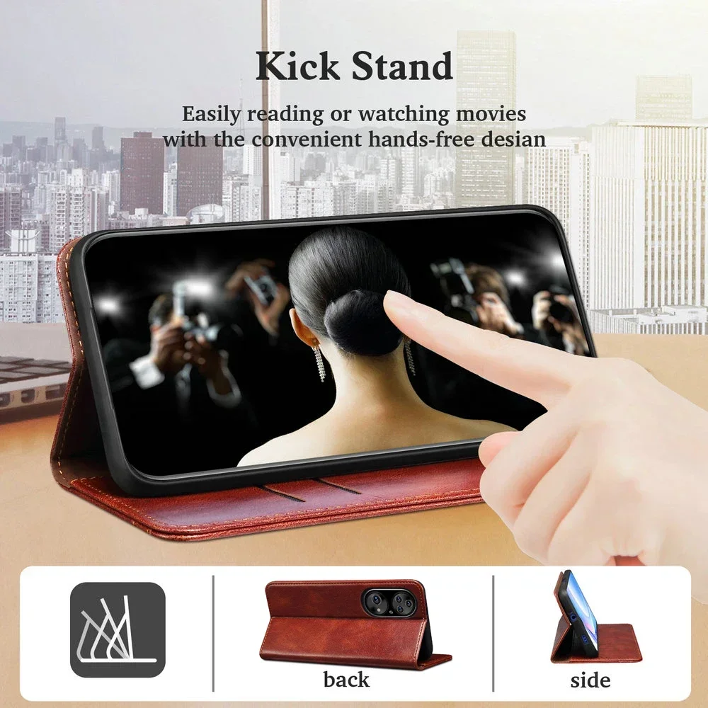 Realme GT NEO 6 6SE GT 6 6T Flip Case Leather Retro Luxury Holder Magnet Wallet Book Full Cover For Realme GT 6 6T Bags BSLY