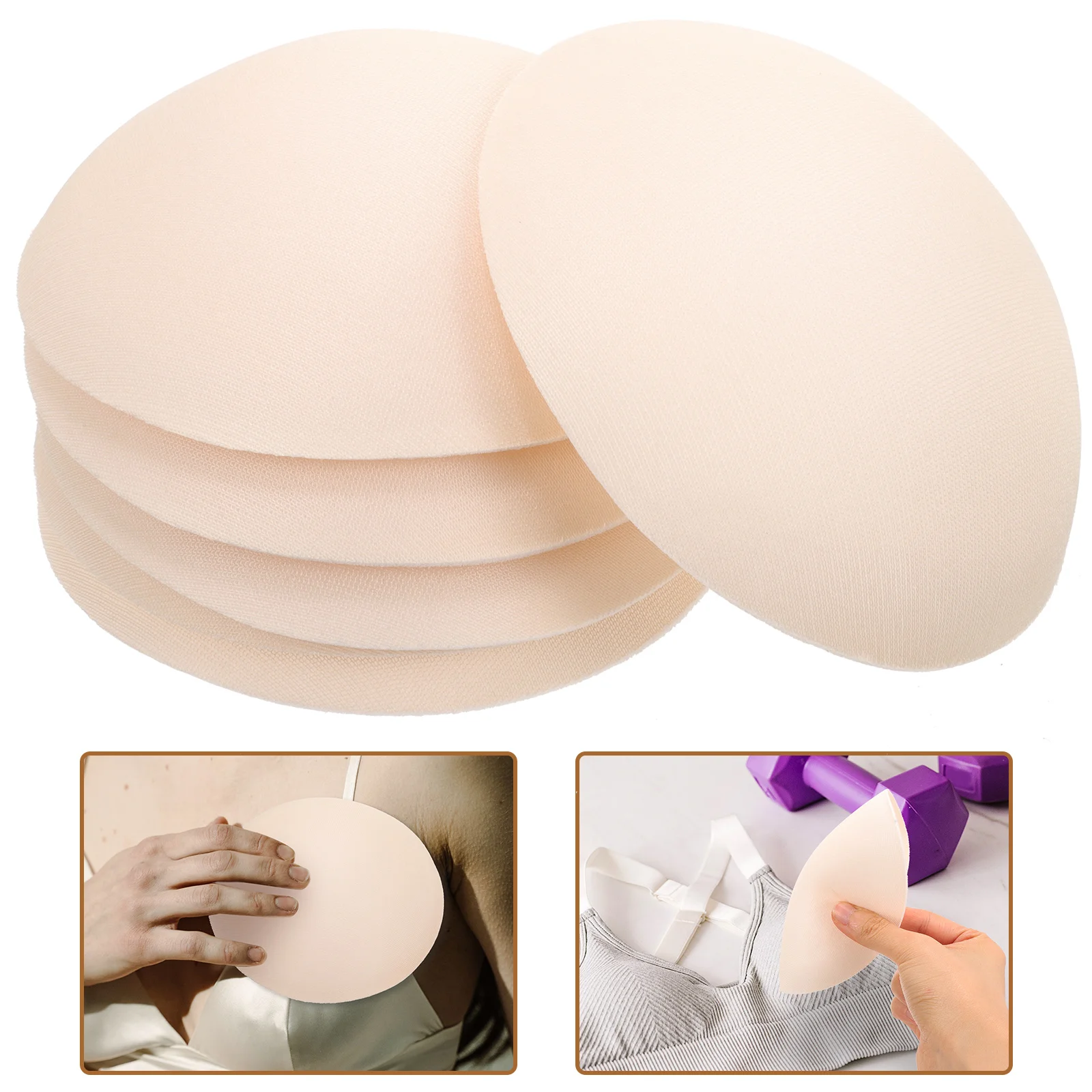 

Sponge Bra Inserts Pads 3 Pairs Replacement Round Cups Thin Section Foam Lightweight Breathable Anti Slip Reusable