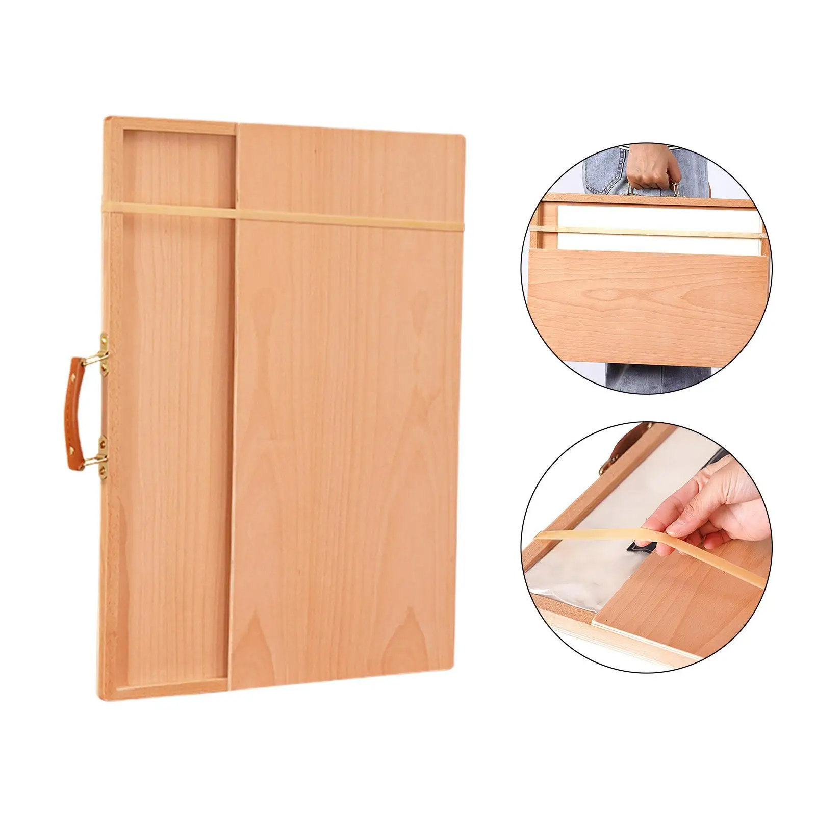 Art Board for Drawing and Painting Portable Wooden Sketch Board with Drawer for Creative Workspace