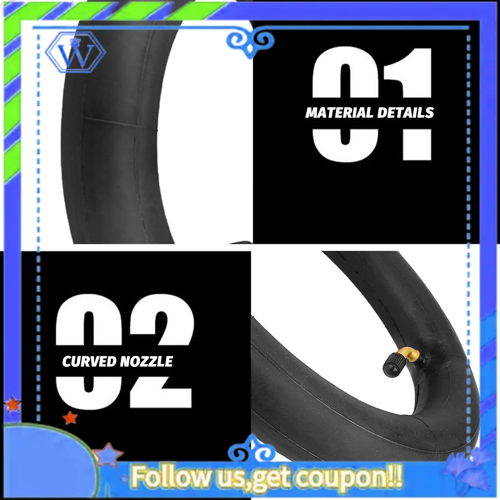 

M46K-70/65-6.5 Inner Tube Tire For Xiaomi Ninebot Electric Mini Pro Scooter Accessories Bicycle Parts