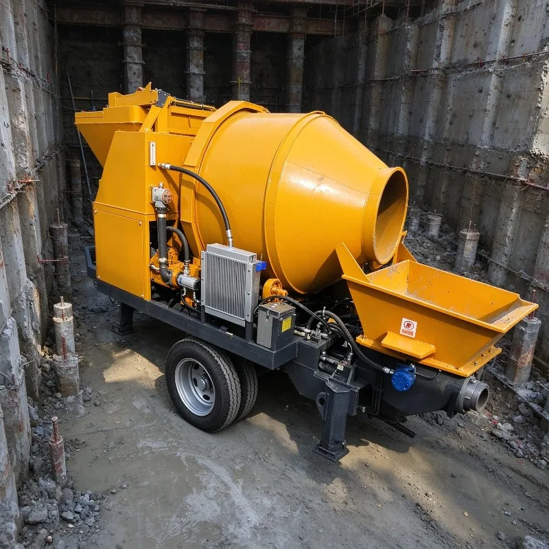 Lightweight Mini Concrete Pump High Pressure Hydraulic Concrete Delivery Pump For Small Construction Building Project