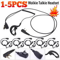 Walkie Talkie Acoustic Air Tube Headset 2 Pin PTT Earpiece Earphone For Baofeng UV-5R Kenwood 480 490 320 V6 V7 V8 658 520 530