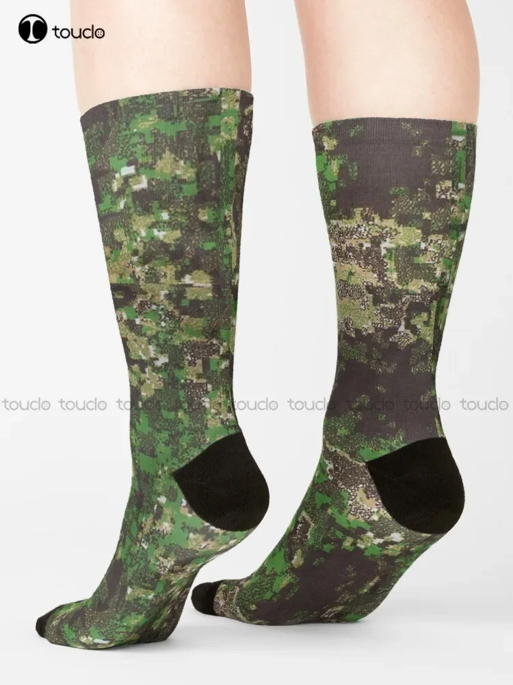 Greenzone Camo Camouflage Military Woodland Army Socks Green Baseball Socks Christmas New Year Gift Street Skateboard Socks Art