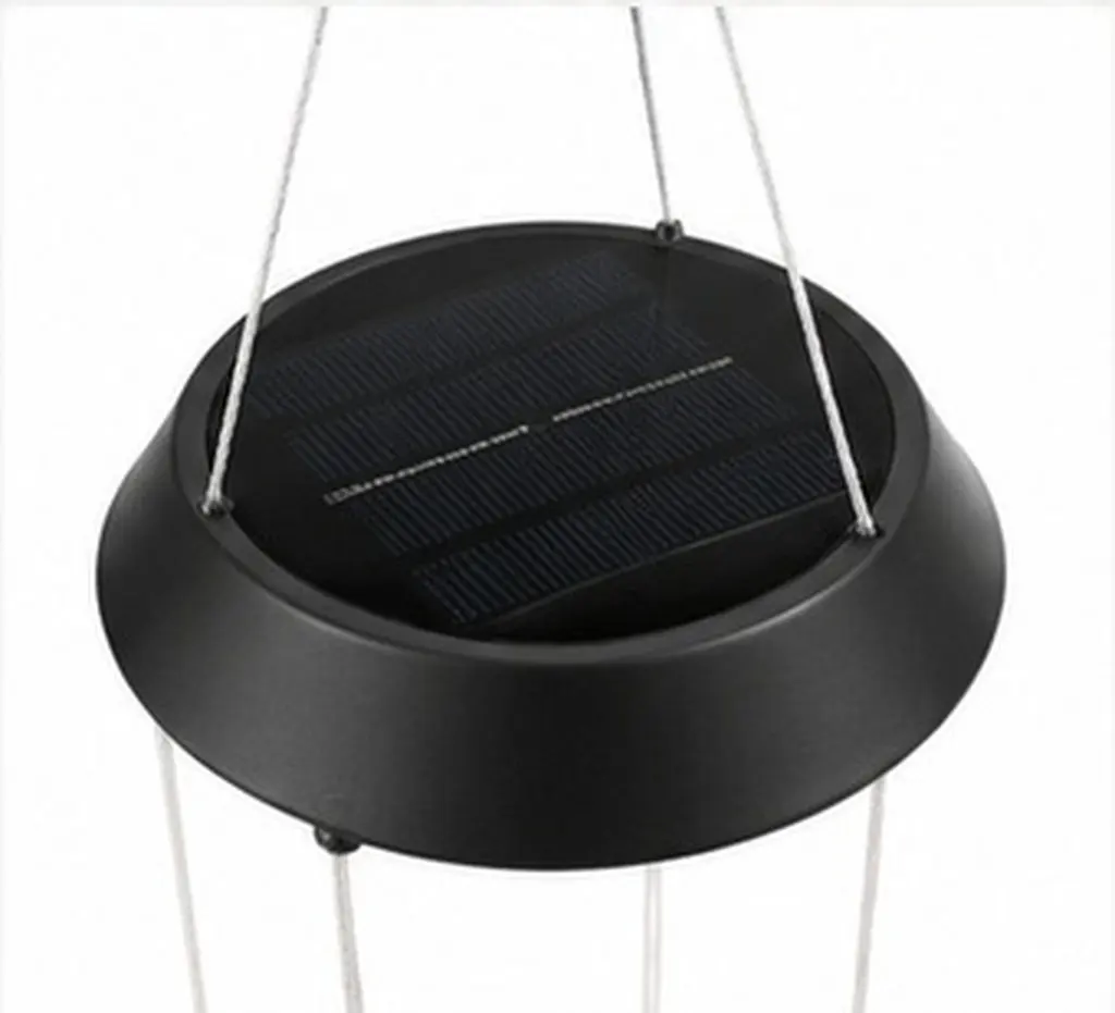 Solar Wind Chime Light Colorful Gradient Particle Ball Outdoor Rainproof Hanging Lamp Garden Solar Lights Romantic Night