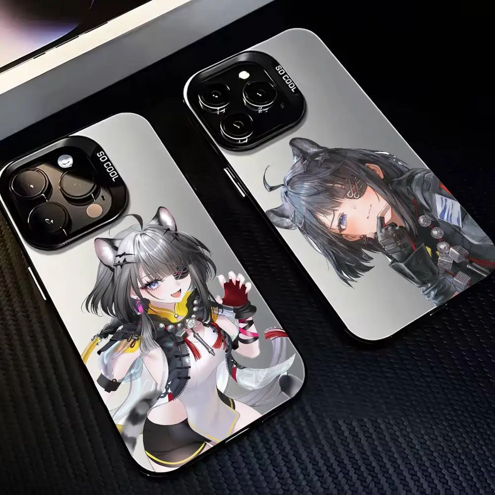 

A-Arknights Endfield Game Cute T-Tang Tang Phone Case For iPhone17,16,15,14,13,12,11 Plus,Pro Max Black Candy silver phone case