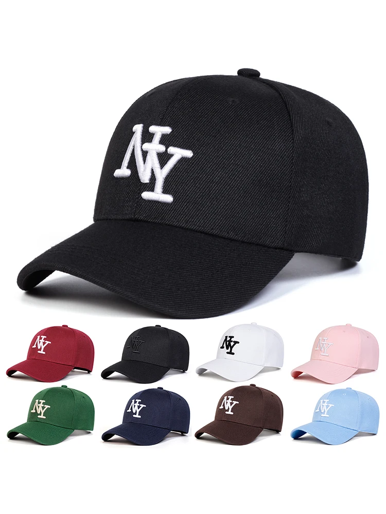 Unisex NY Buchstaben Stickerei Baseball Caps Frühling und Herbst Outdoor Einstellbare Casual Hüte Sonnenschutz Hut Sport Cap