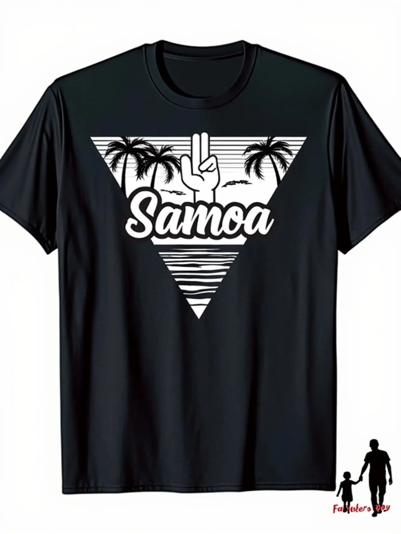 

Men's Samoa-Themed T-Shirt with Black and White Palm Tree Sunset Design, Lightweight and Breathable, Suitable for Beach Parties, Everyday Casual Wear, Samoa Culture Design Shirt, Ideal for Men, Hawaiian Camping or Halloween Costume Gift