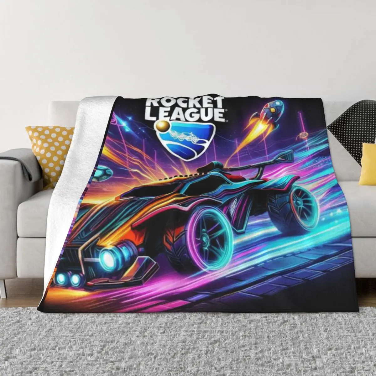 ROCKET LEAGUE Viaje personalizado Una manta de micropolar ultrasuave