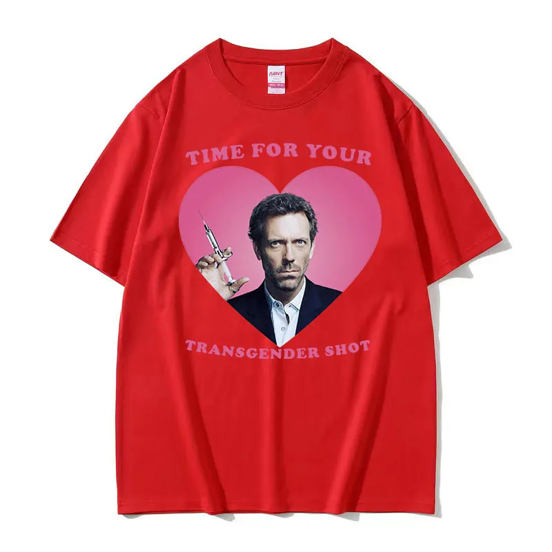الوقت للمتحولين جنسيا لقطة الدكتور هاوس الوردي سماع الجرافيك التي شيرت الرجال النساء الصيف تي شيرت على طراز هاراجوكو 100% القطن قصير الأكمام تيز #4