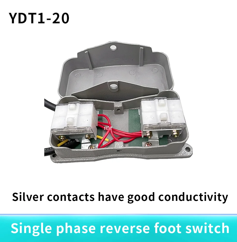 Interruptor de pie YDT1-101, Pedal de Control inverso, 220V /380V, 10A, 15A, doble control, motor trifásico