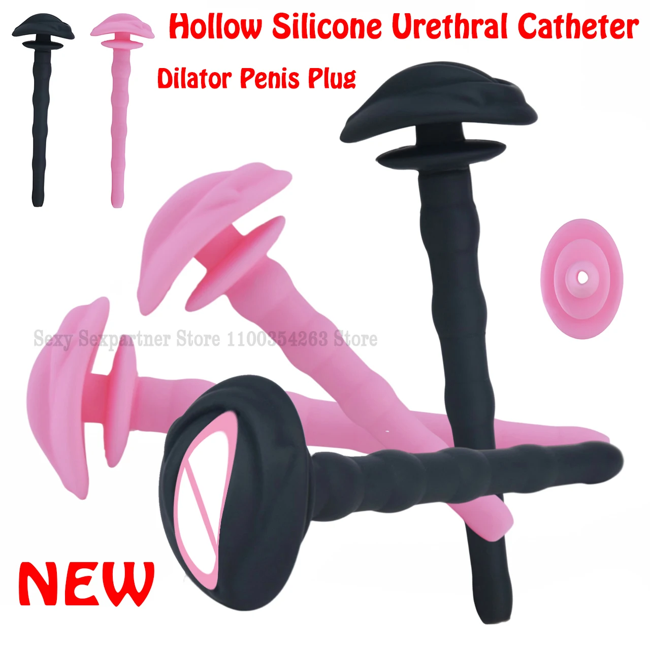 جوفاء سيليكون مجرى البول موسع الحصان العين عصا القضيب قضيب الذكور الاستمناء قسطرة الإحليل الإدراج لعبة استثارة القضيب الرجال الجنس لعب