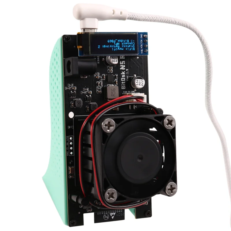 ABJF-Bitaxe Miner BM1397 independiente Bitdsk 200Gh/S Bitcoin ASIC BTC Miner solo Miner minero de baja potencia