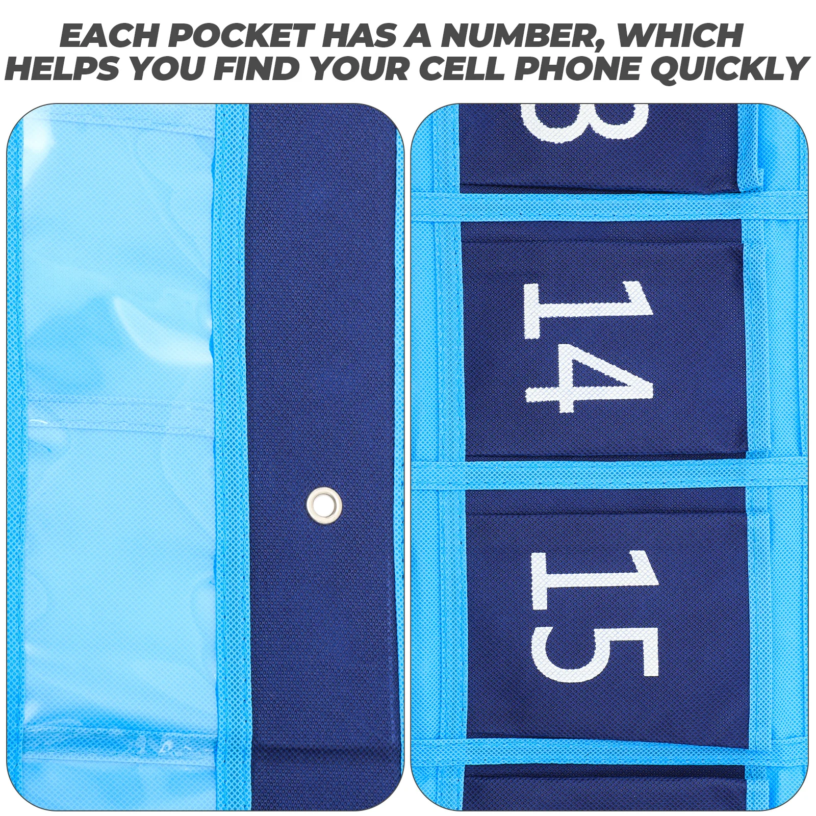 

Mobile Phone Storage Bag Hanging Chart Classroom Pocket for Cell Letter Holder Number Pockets Pouch