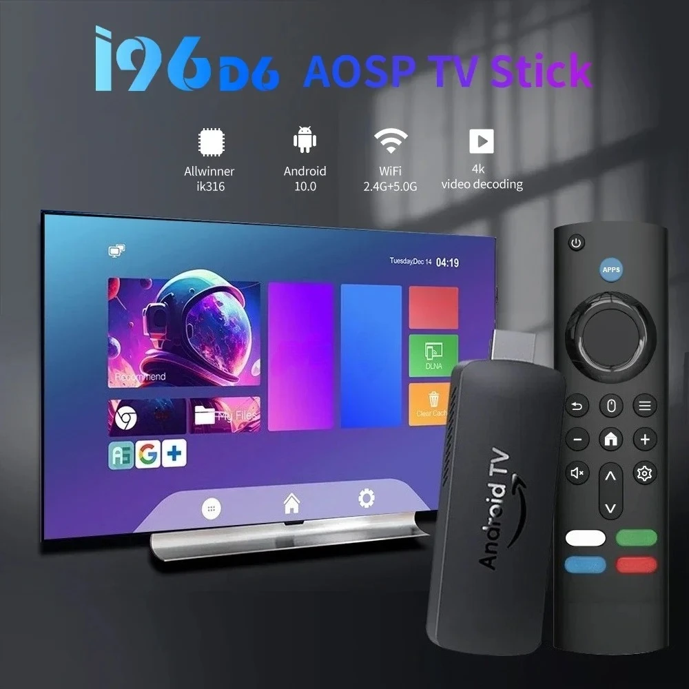 جهاز استقبال للتليفزيون الذكي I96 D6 أندرويد 10.0 Allwinner H313 2.4G&5G Dual Wifi HD 4K مجموعة صغيرة نظام التشغيل العلوي مشغل الوسائط المحمولة لـ ntflx yutub #3