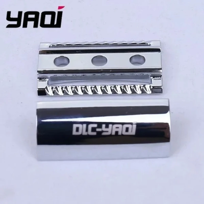 YAQI Chrome Color Scalloped Bar Double Edge Safety Razor Head for Men's Shaving Accessories