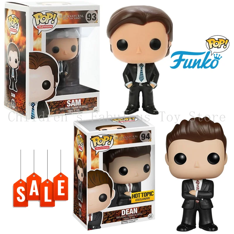 Chegada Funko Pop Televisão SUPERNATURAL AGENTE do FBI SAM # 93 Hot Tonic Exclusivo Dean 94 Brinquedos de bonecos de ação sobrenaturais