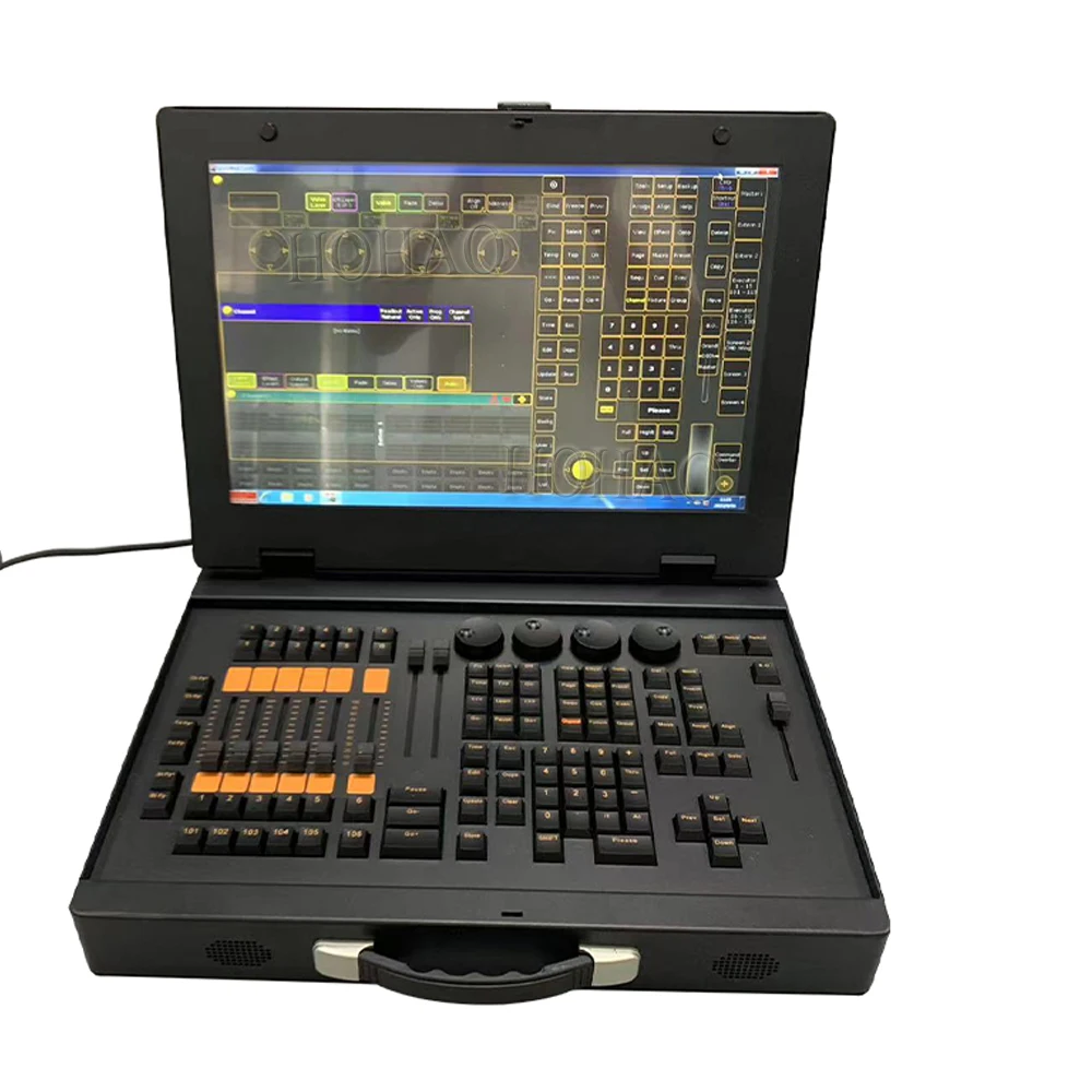 Bühnenbeleuchtung Fabrikpreis M.A Laptopkonsole Boss Notebook I5 Dmx512 Befehl mit Display Handgepäck Flightcase Verpackung