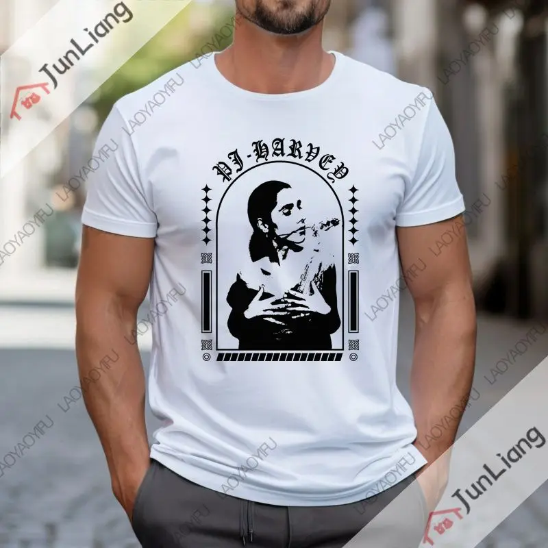 

Классическая футболка PJ Harvey Polly Jean Harvey, однотонные футболки для мальчиков, мужская футболка Rid of Me Indie Rock Singer, хлопковая летняя одежда, футболка