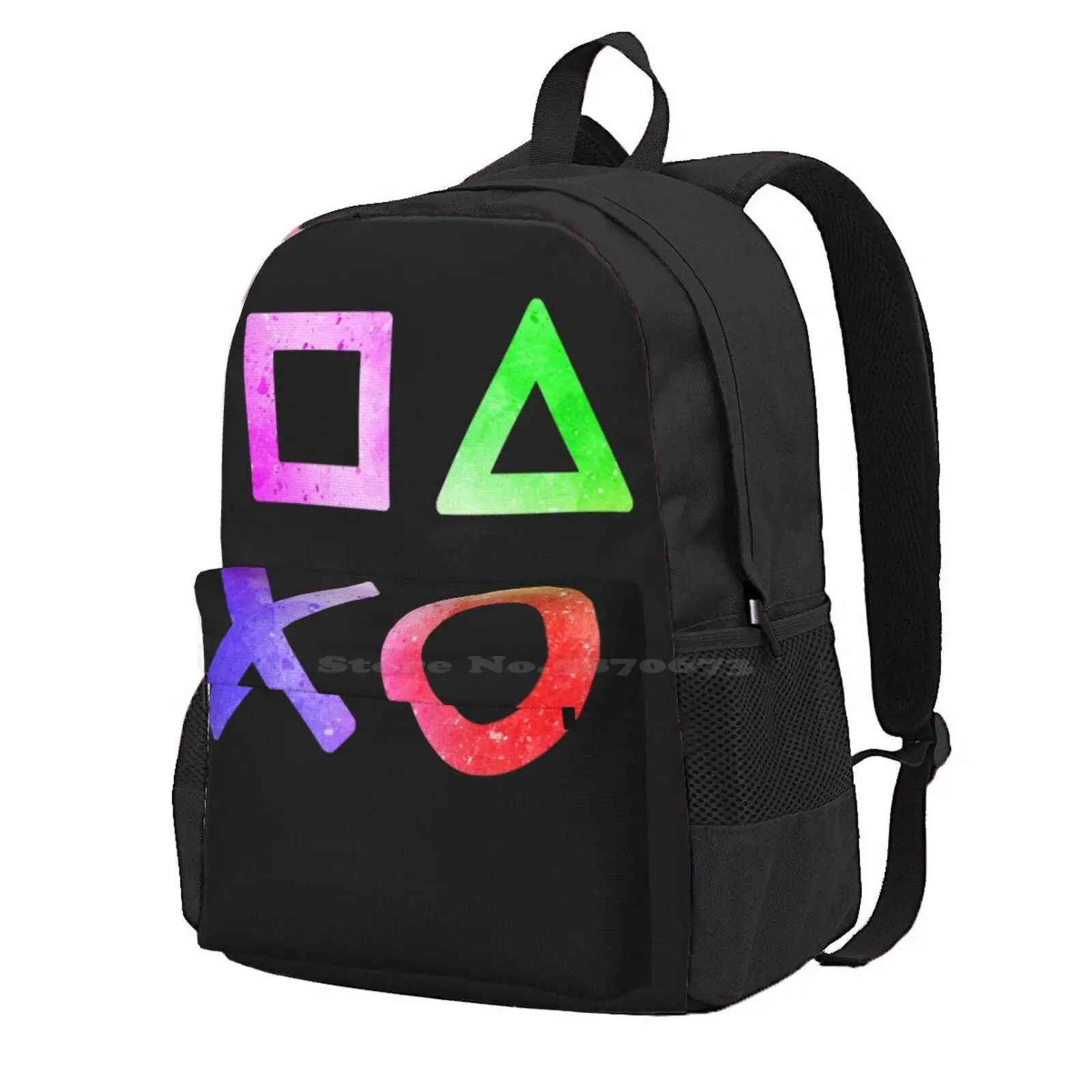 Controller Buttons Hot Sale Schoolbag Backpack Fashion Bags Controller Triangle Circle Cross Square Gaming Gamer Games Joystick