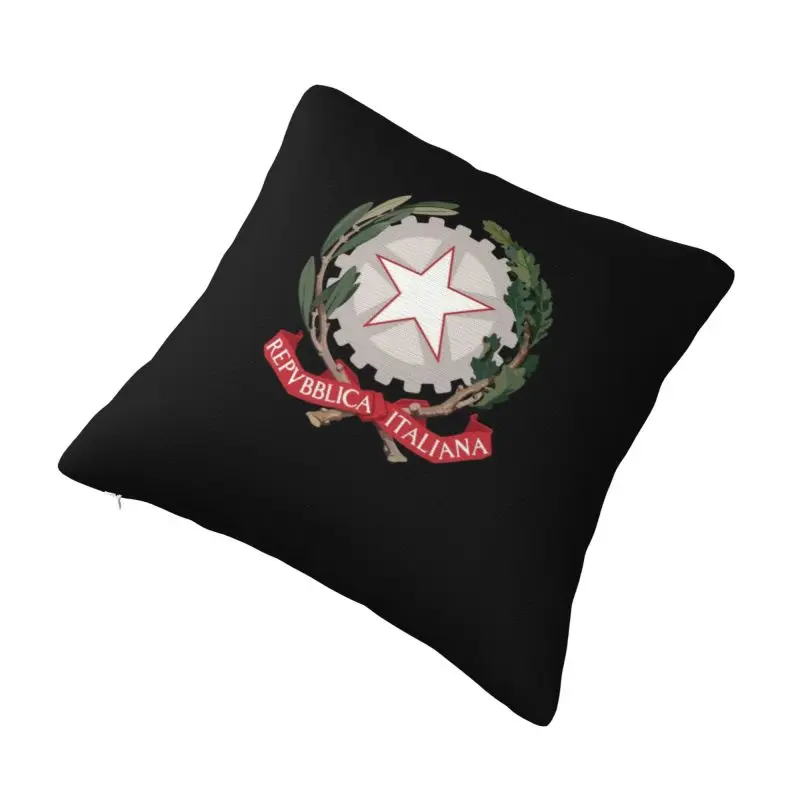 Custom Emblem Of Italys Pillow Case 45x45cm Italian Republic Cushion Cover Decoration Salon Square Pillowcase