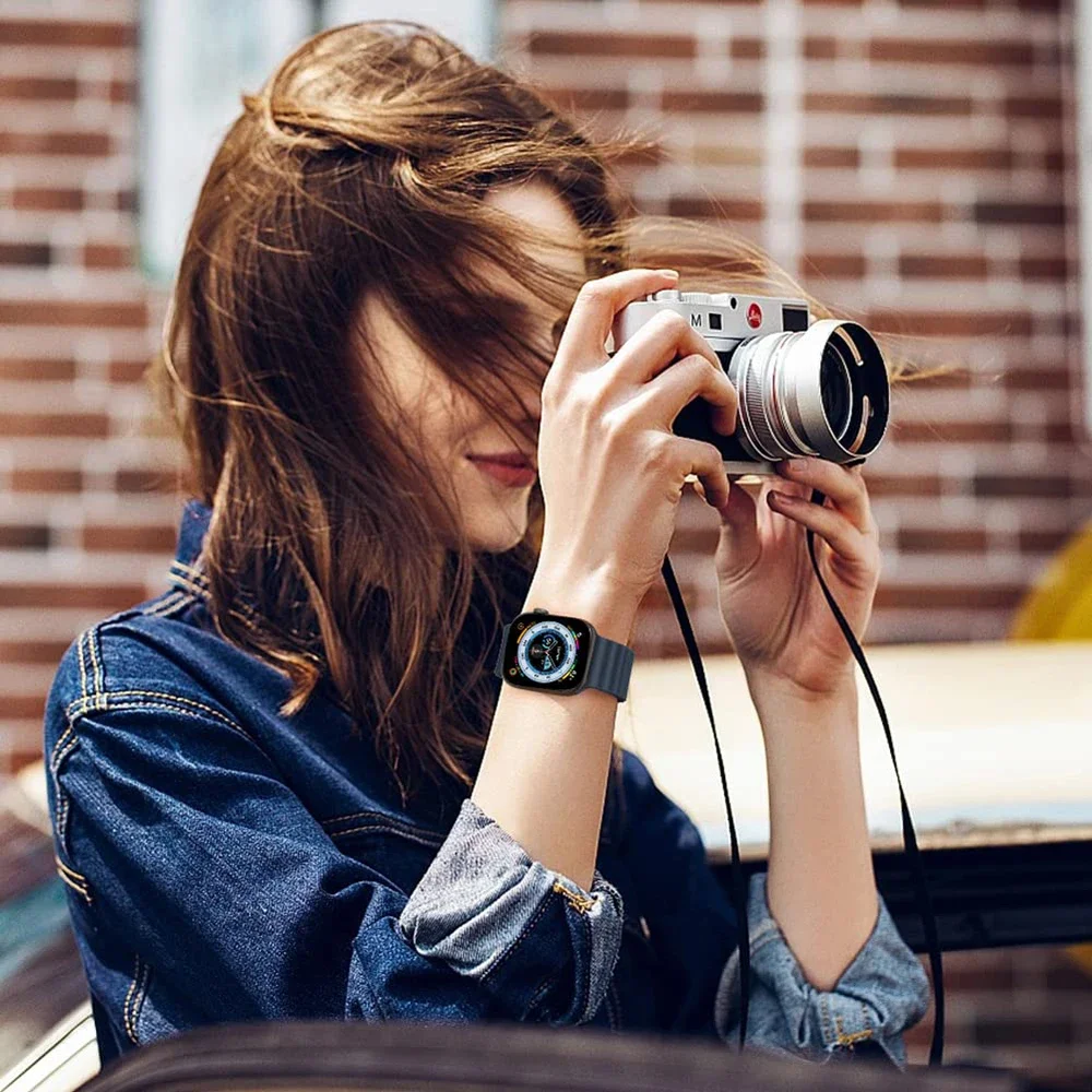 حزام لساعة أبل الترا باند 49 ملم 44 ملم 45 ملم 41 ملم 40 ملم 38 ملم 44 45 ملم حزام المحيط iWatch سلسلة 9 10 8 7 se العصابات