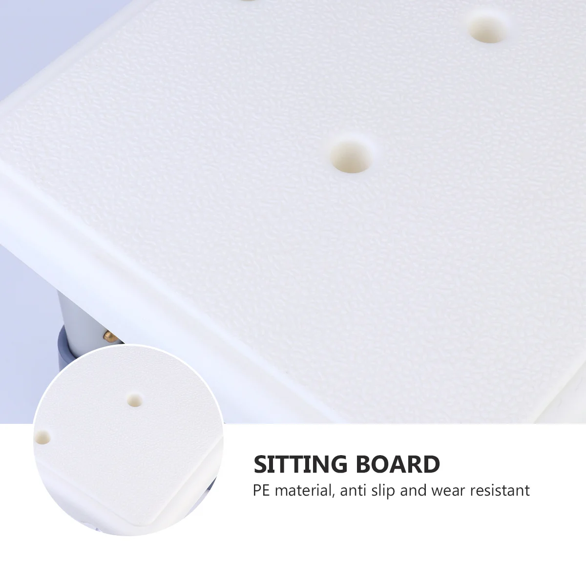 

1pc Adjustable Height Bath Stool 41X22Cm 200Kg Capacity Non-Slip Pe Seat Aluminum Alloy Frame Shower Chair For Elderly Adults