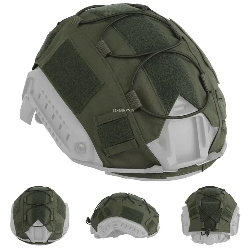 Airsoft Helmet Cover Camouflage Tactical FAST Helmet Cloth Hunting Shooting Helmet Accessories with Elastic Cord