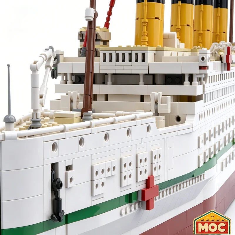 9970 Parts New Classic WWI Hospital Ship Model Building Blocks DIY Assembly Educational Toys Creative Collection Display Gifts