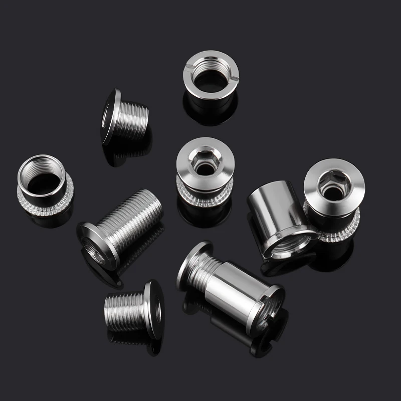 MUQZI 4/5 Pcs Bicycle Chainwheel Screws Single Double Three Disc Crank Screw MTB Road Bike Crankset Nut Chainring Bolts