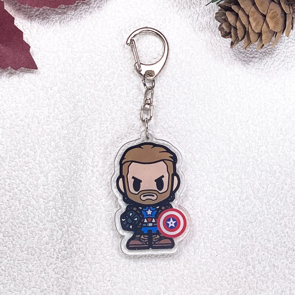11 Stück Cartoon-Charaktere Avengers Schlüsselanhänger Zubehör Acryl Niedliche Anhänger für Taschen Schlüsselhalter Rucksack Dekoration Geschenk – Detail 13