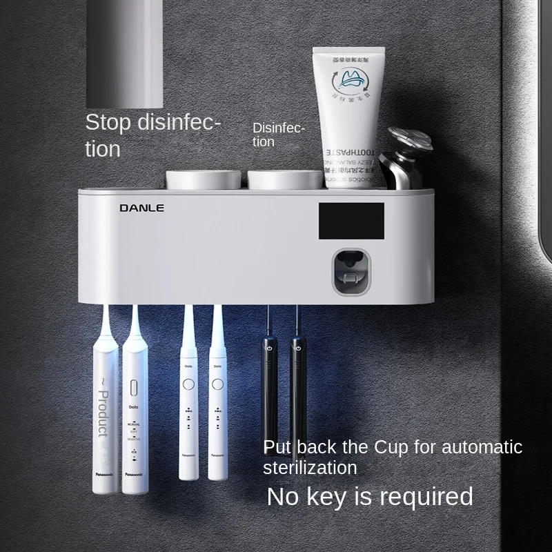 Smart Toothbrush Sterilizer UV Philips Wall-Mounted Electric Sterilization Tooth Cup Storage Rack