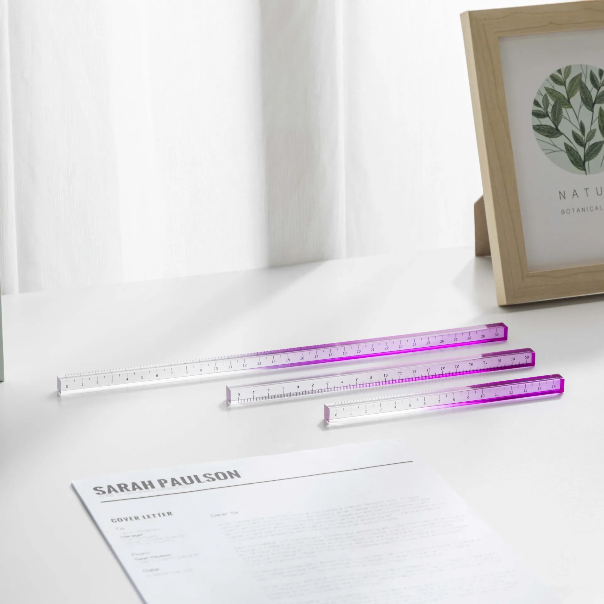 Transparent Gradient Acrylic Ruler 15/20/30cm Ruler For Student DIY Drawing And Measurement Math Drawing Ruler Office Tools