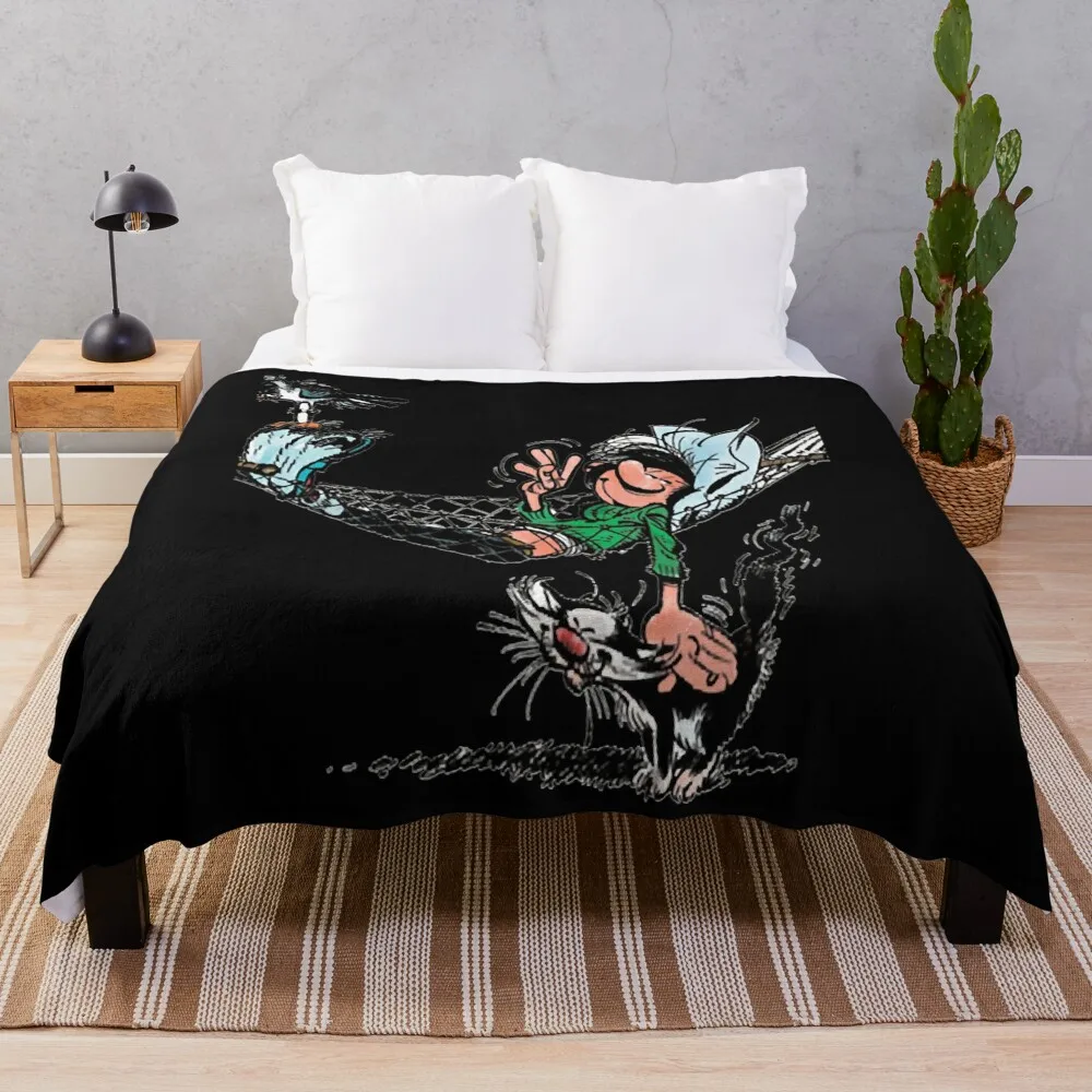 

Gaston Lagaffe Throw Blanket Beautifuls decorative warm for winter Blankets