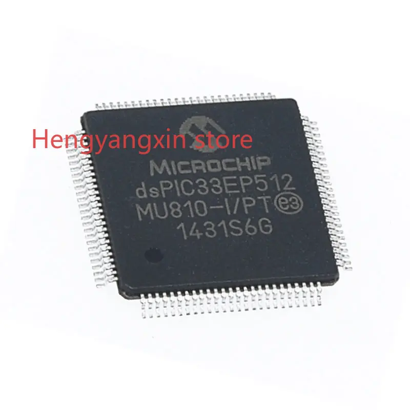 5 PCS DSPIC33EP512MU810-I/PF , 100-TQFP ,dsPIC33EP512MU810T-I/PF,Digital Signal Processors&Controllers - DSP, DSC, New Original