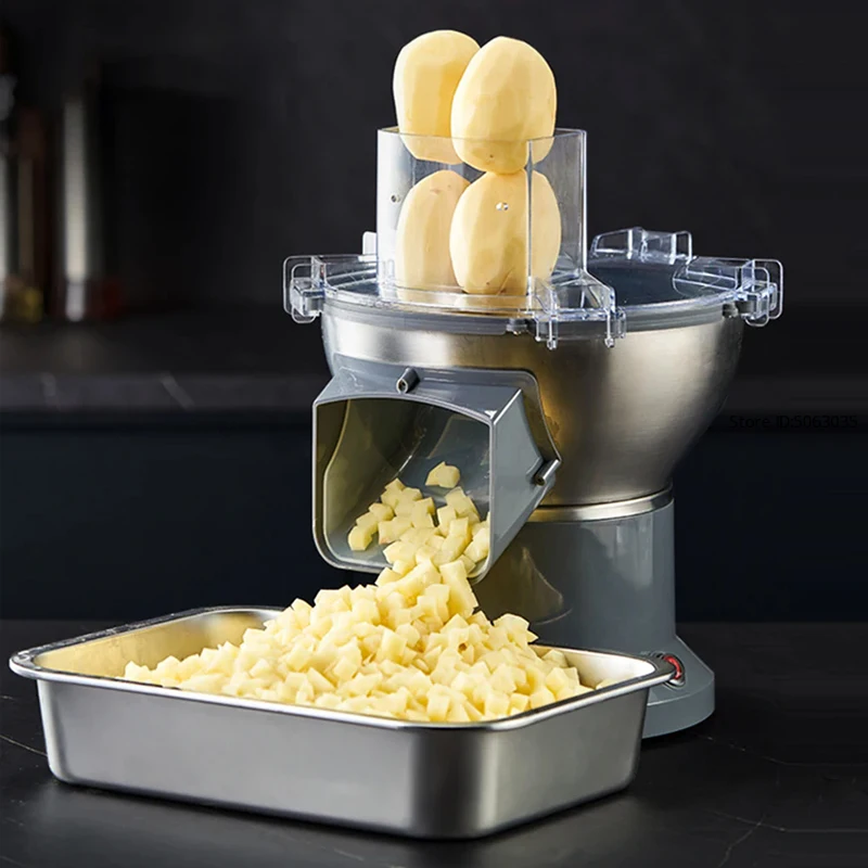 

110V/220V Electric Dicing Machine Vegetable Fruit Carrot Potato Dicing Machine Multi-functional Slicer Electric Vegetable Cutter