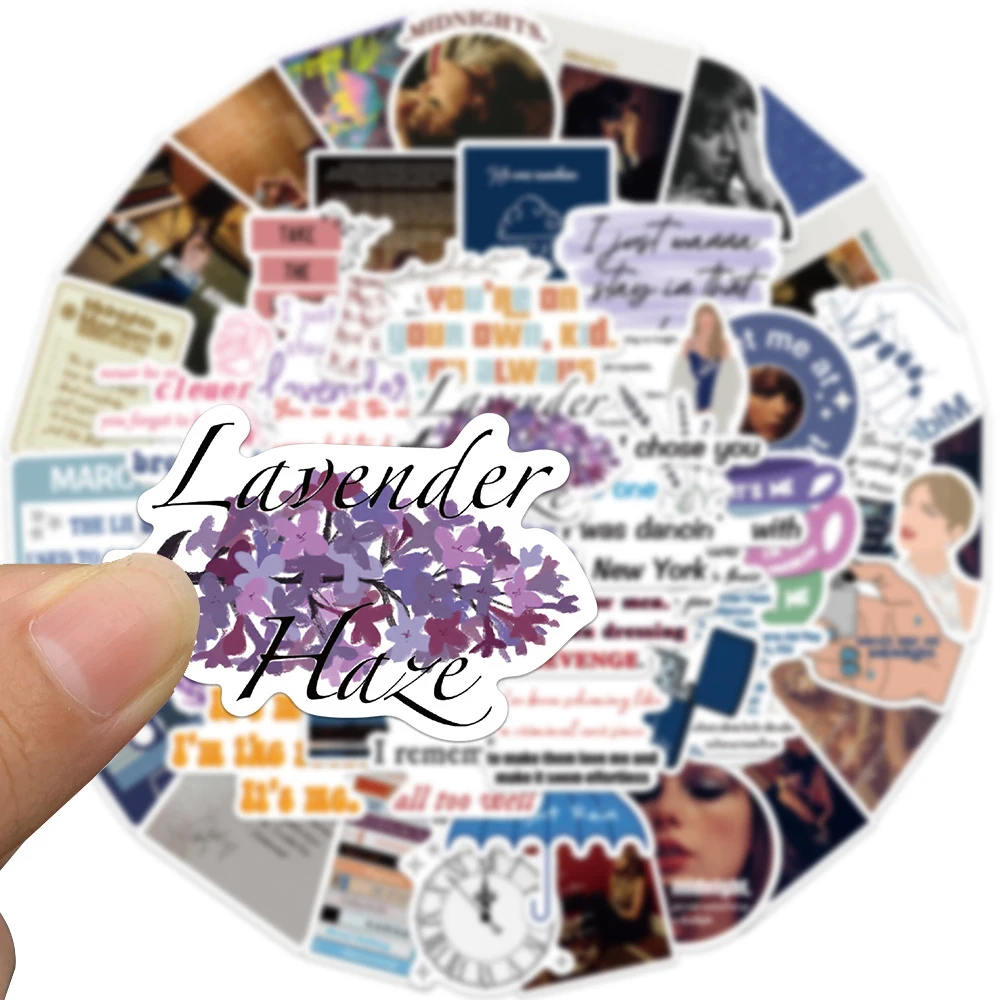 10/30/50 قطعة تايلور أليسون سويفت منتصف الليل ملصقات الشارات مقاوم للماء الكتابة على الجدران الأمتعة سكيت الغيتار المغني ملصق الاطفال اللعب #3