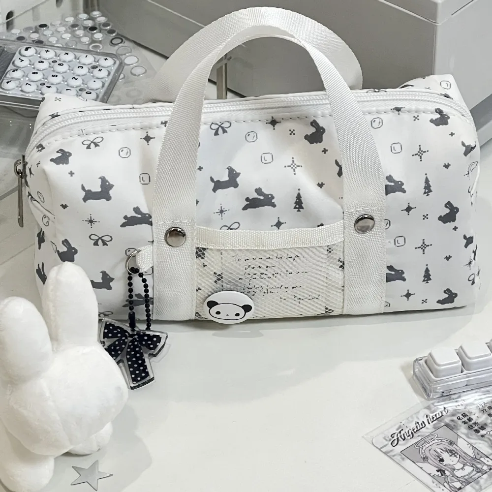 

Пенал Pixel Bunny, многофункциональная портативная сумка для хранения канцелярских принадлежностей, вместительная сумка для канцелярских принадлежностей, подарок к школе