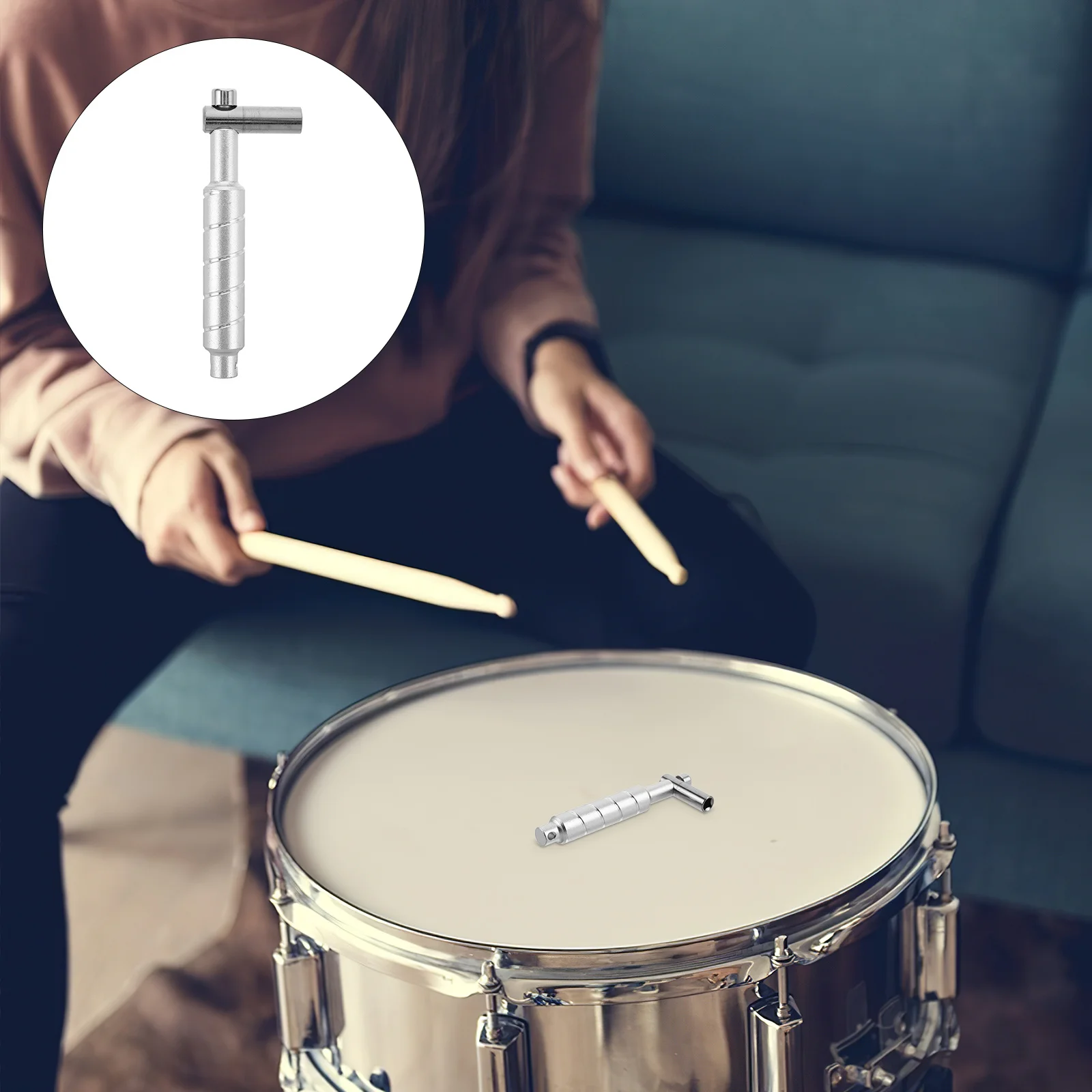 

Heavy Duty Drum Tuner Wrench Rod Replacement Acoustic Electronic Drums Durable Ergonomic Design Precise Adjustments