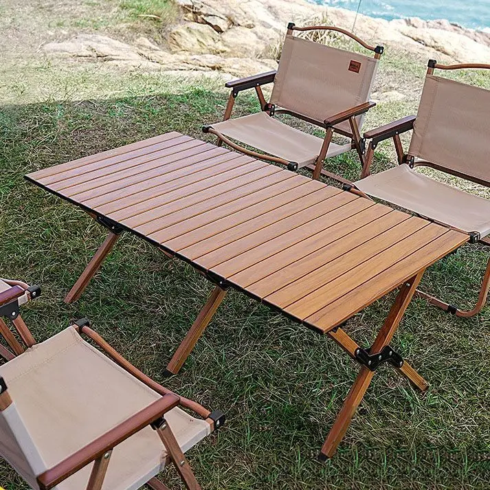 Outdoor Folding Table Egg Roll Table Camping Table Portable Extra Light Table and Chairs Picnic Table Supplies