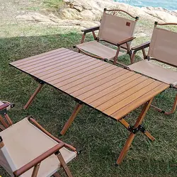 Table pliante d'extérieur, table à rouleaux d'oeufs, table de camping portable, table et chaises extra légères, fournitures de table de pique-nique