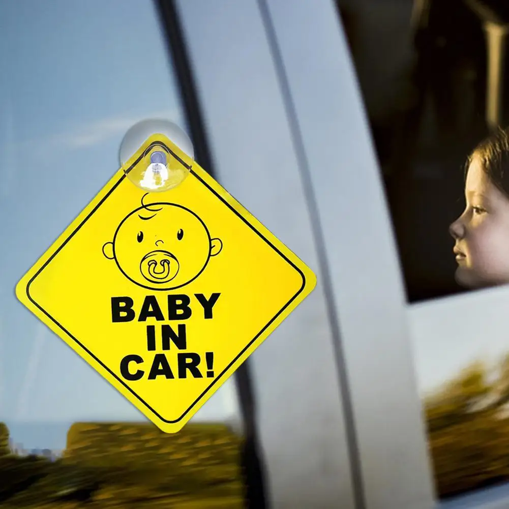 Car Baby Sign Weatherproof Baby Warning Stickers Easy Install Residue-free Removal for Cars Eco-friendly Pp Vehicle Decals Car