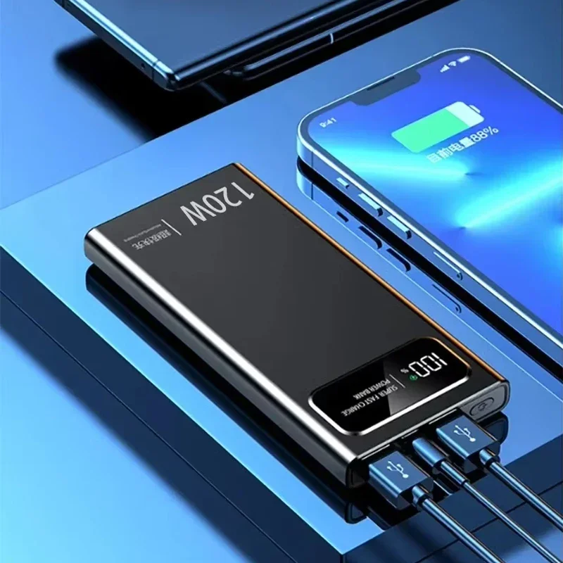 샤오미 200000mAh 120W 파워뱅크 초고속 충전 초대형 용량 디지털 디스플레이 외장 배터리 아이폰 삼성용 - 썸네일 5