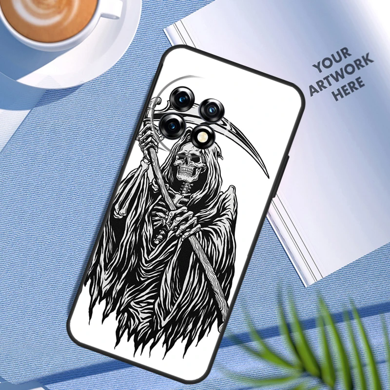 Death Grim Reaper Skull For OnePlus Nord 3 CE 2 Lite 2T N10 N20 N100 N200 8 9 10 Pro 11 12 8T 9RT 10T 10R 12R Case image 2