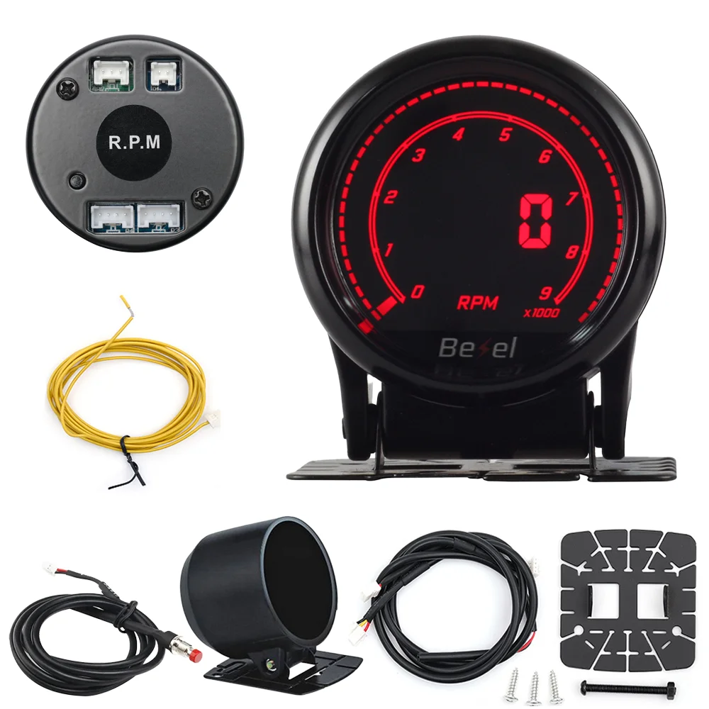 HA Zubehör 2 Zoll 52mm Digitales Auto-Messgerät 10-Farben Öldruck Turbo Boost EGT Abgastemperatur Drehzahlmesser Wasser- und Öltemperatur – Detail 17