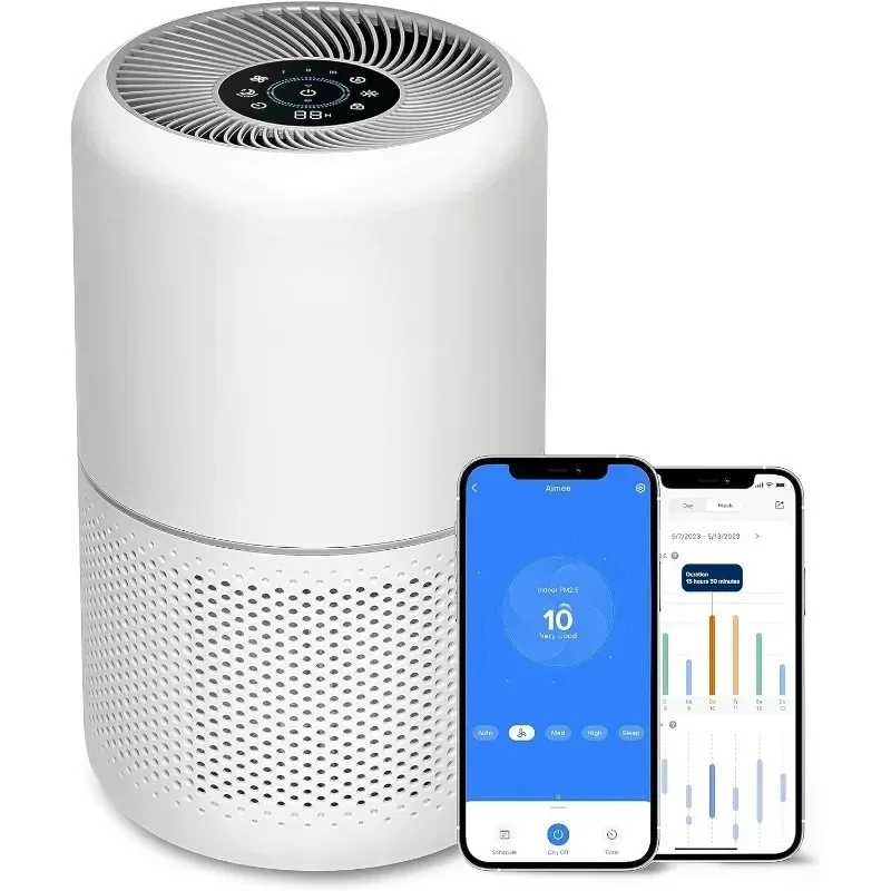 Smart WiFi HEPA Air Purifier for Home Bedroom Large Room Quiet Sleep Mode Pet Hair