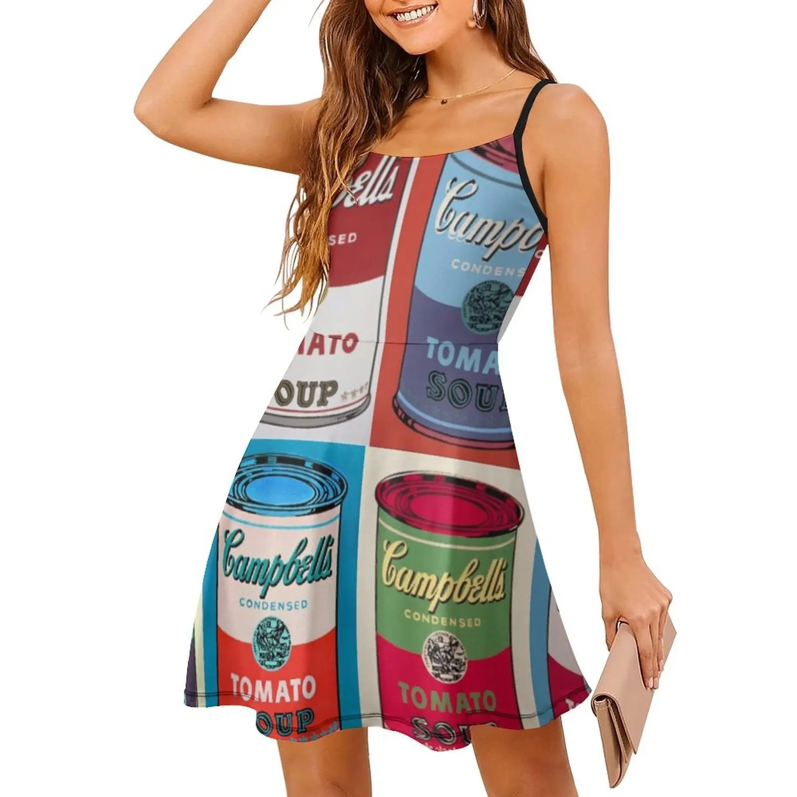 1928-1987 الولايات المتحدة الأمريكية فن البوب |   اللوحات الأصلية على الطراز الكوري فستان كاجوال للنساء فساتين مكتب يومية بسيطة للسيدات فن البوب