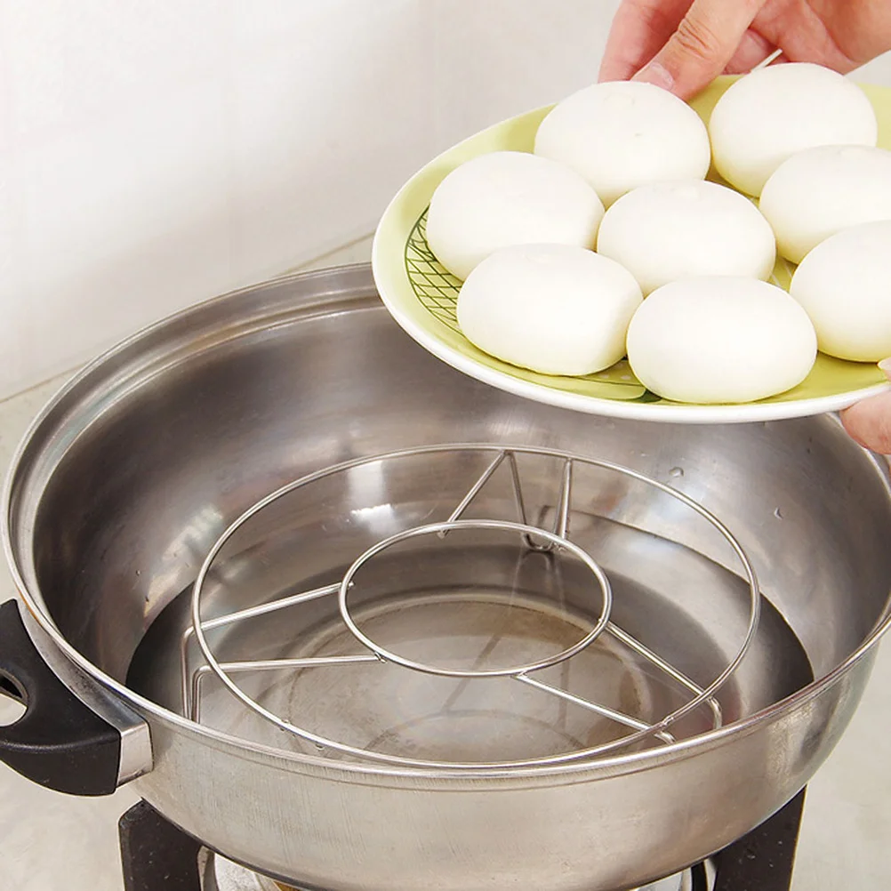 

Stainless Steel Round Steamer Rack 3 Legs For Kitchen Cooking Baking Roasting Pots Pans Steam Rack Stand Cookware Home Use