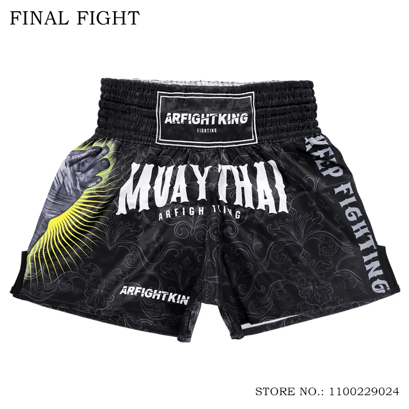 

Muay Thai Shorts Lightweight Kick Boxing Shorts Men Women Quick Dry Gym Martial Arts Grappling Fight Kickboxing Training Pants