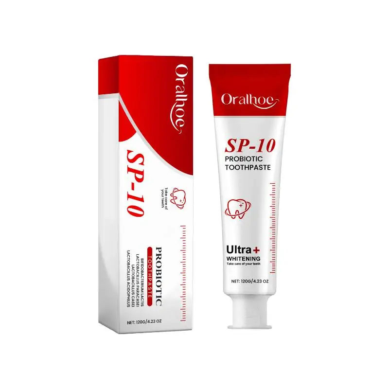 SP10 Teeth Whitening Toothpaste Probiotic Formula Remove Plaque Brighten Teeth Strengthen Gums Fresh Breath For Adult Use
