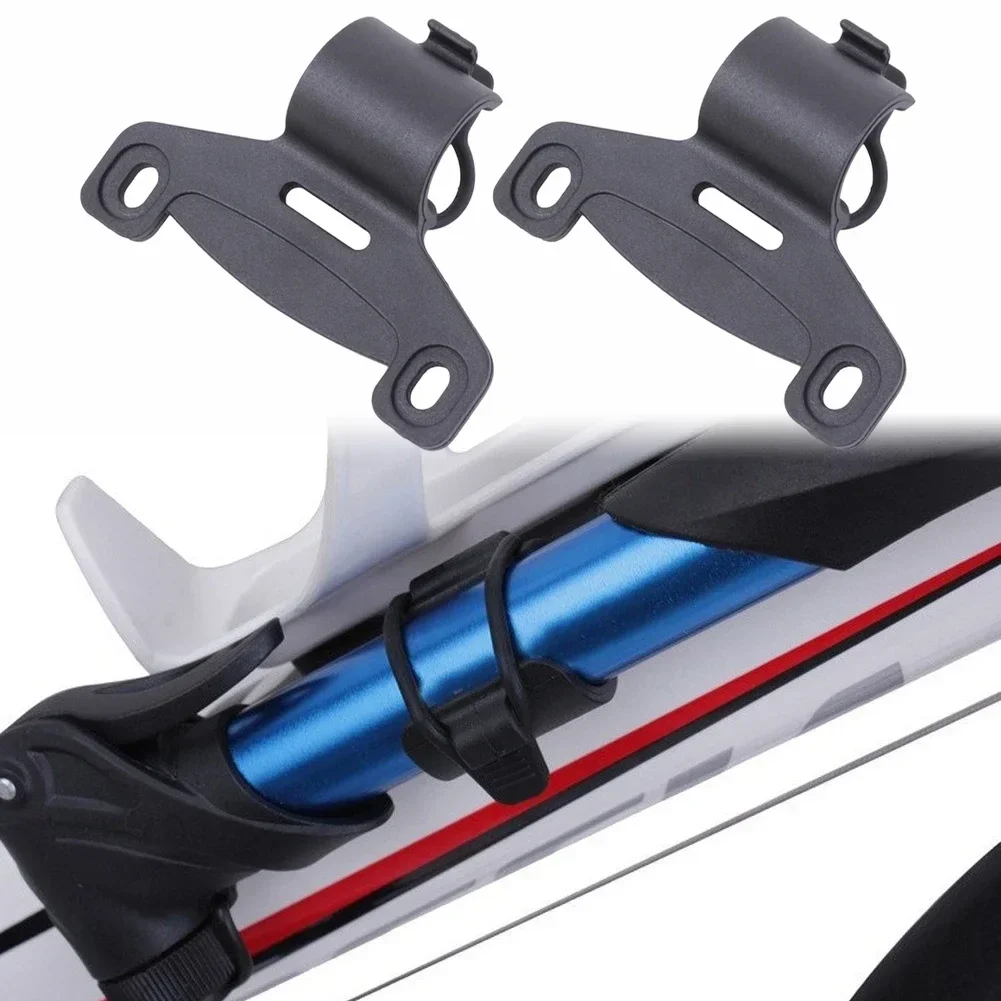 2pcs Bicycle Pump Holder Portable Silicone Strap Pump Folder Bike Inflator Bracket With Fixed Clip Bicycle Cycling Accessories